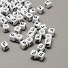 Large Hole Acrylic Letter European Beads SACR-Q103-8mm-01F-1