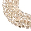 Electroplate Glass Beads Strands GLAA-Q105-03T-3