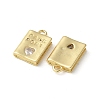 Rack Plating Brass Micro Pave Cubic Zirconia Pendants X-KK-P290-55G-2