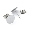 100Pcs 304 Stainless Steel Stud Earring Findings STAS-YW0001-43B-3
