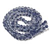 Transparent Crackle Baking Paint Glass Beads Strands DGLA-T003-01A-M-4