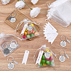12Pcs Stainless Steel Keychains KEYC-BM0001-08-4