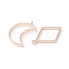 10Pcs Alloy Open Back Bezel Pendants PALLOY-YWC0002-02RG-2