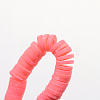 Flat Round Handmade Polymer Clay Bead Spacers X-CLAY-R067-4.0mm-25-2