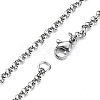 Skull Rhinestone Pendant Necklaces with Rolo Chains NJEW-F309-05-3