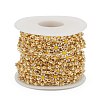Handmade Golden Brass Enamel Link Chains CHC-K011-20G-3