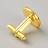 Brass Cufflinks Cabochons Settings KK-WH0088-62B-2