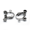 Brass Screw On Clip-on Earring Findings KK-L164-01B-3