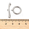 Brass Pave Clear Cubic Zirconia Toggle Clasps KK-M270-01P-4