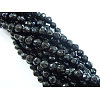 Synthetic Black Stone Beads Strands G-GSFR4mm-C044-1