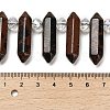 Natural Mahogany Obsidian Double Terminated Point Beads Strands G-H069-A02-01-4