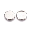 Tarnish Resistant 304 Stainless Steel Plain Edge Bezel Cups STAS-E460-10P-18mm-1