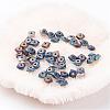 Frosted Square Electroplate Non-Magnetic Synthetic Hematite Beads X-G-P046-08-1