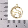 Brass Micro Pave Clear Cubic Zirconia Pendants FIND-B077-02G-11-3