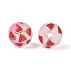 Transparent Frosted Acrylic Beads FACR-T008-03-M-3