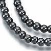 Non-magnetic Synthetic Hematite Beads Strands G-Q892-4mm-2