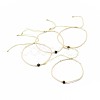 Adjustable Natural Tiger Eye Braided Bead Bracelets BJEW-F391-A09-1