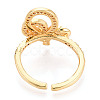Knot Brass Micro Pave Cubic Zirconia Cup Peg Ring Settings KK-N274-23G-3