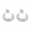 Non-Tarnish 304 Stainless Steel Crescent Moon Stud Earrings EJEW-F283-05P-1