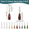 Gemstone Teardrop Pendant Decoration HJEW-AB00461-2