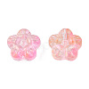 Transparent Spray Painted Glass Beads GLAA-N035-029-G03-2