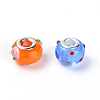 Handmade Lampwork European Beads LAMP-WH0003-03-2