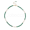 White Jade Necklaces NJEW-JN05340-01-4