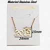 Crown Birth Year 201 Stainless Steel Pendant Necklaces for Women FS-WG4E8F2-40-2