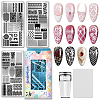 Stainless Steel DIY Nail Art Templates MRMJ-WH0092-234-1