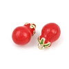 Brass Enamel Pendants KK-CBA6818-08G-2