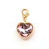 Heart Glass Pendant Decorations HJEW-WH0036-19E-1