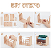 11 Spools Solid Wood Thread Rack WOOD-WH0027-90-4
