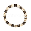 2Pcs Natural Coconut & Synthetic Turquoise & Non-magnetic Synthetic Hematite Beads Stretch Bracelets for Men Women BJEW-JB12133-4
