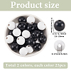 50Pcs 2 Colors Wood Large Hole European Beads WOOD-SP0001-50-2
