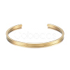 Ion Plating(IP) 304 Stainless Steel Cuff Bangles BJEW-K173-02G-2