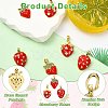 6Pcs 3 Styles Brass Enamel Pendants KK-CJ0004-14-3