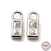 Real Platinum Plated Rhodium Plated 925 Sterling Silver Charms STER-K176-03E-P-1