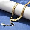 Ion Plating(IP) 304 Stainless Steel Herringbone Chain Necklace for Men Women X-NJEW-E076-03E-G-2