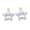 Printed Brass Pendants KK-CBA42CA-08G-04-1
