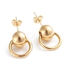 304 Stainless Steel Dangle Stud Earrings EJEW-F246-01G-2