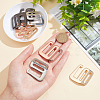 WADORN 8Pcs 4 Style Alloy Slider Buckles FIND-WR0010-84-3