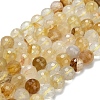 Grade A Natural Yellow Hematoid Quartz Beads Strands G-L642-F04-8mm-2