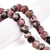 Natural Rhodonite Star Cut Round Beads Strands G-T138-32-1