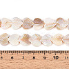 Electroplated Natural Freshwater Shell Carved Beads Strands SHEL-T020-14-4