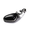 Natural Obsidian Pendants G-K338-42AS-01-2