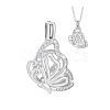 1Pc 925 Sterling Silver Micro Pave Clear Cubic Zirconia Bead Cage Pendants STER-PH0004-85P-6