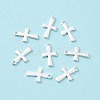 304 Stainless Steel Tiny Cross Charms STAS-L234-077S-2