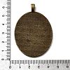 Tibetan Style Alloy Oval Pendant Cabochon Settings TIBEP-M018-47AB-NF-3