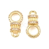 Brass Micro Pave Cubic Zirconia Connector Charms CU-CBAB99C-05G-1