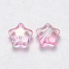 Spray Painted Glass Beads GLAA-R211-04-E01-2